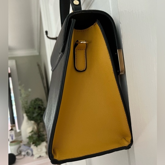 Dune London Black Faux Leather Python Snake Satchel Top Handle Crossbody Bag - Picture 4 of 16